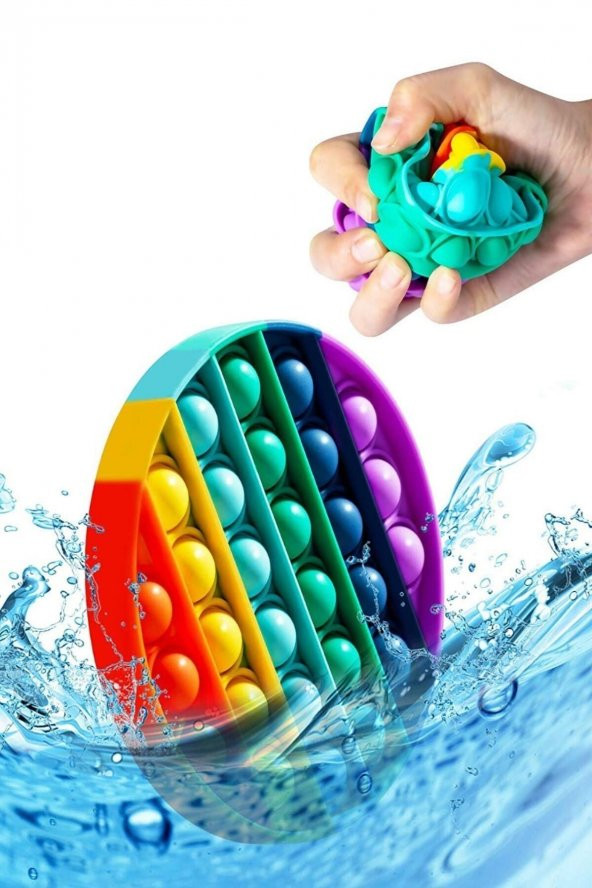 Pop It Push Bubble Fidget Özel Pop Duyusal Oyuncak Zihinsel Stres Oyunu Popit Gökkuşağı
