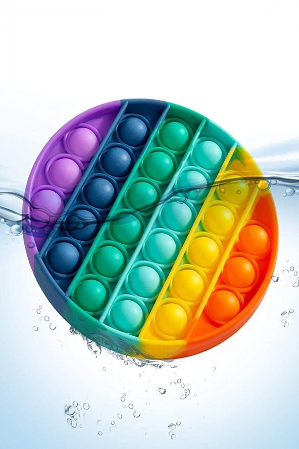 Pop It Push Bubble Fidget Özel Pop Duyusal Oyuncak Zihinsel Stres Oyunu Popit Gökkuşağı - 2