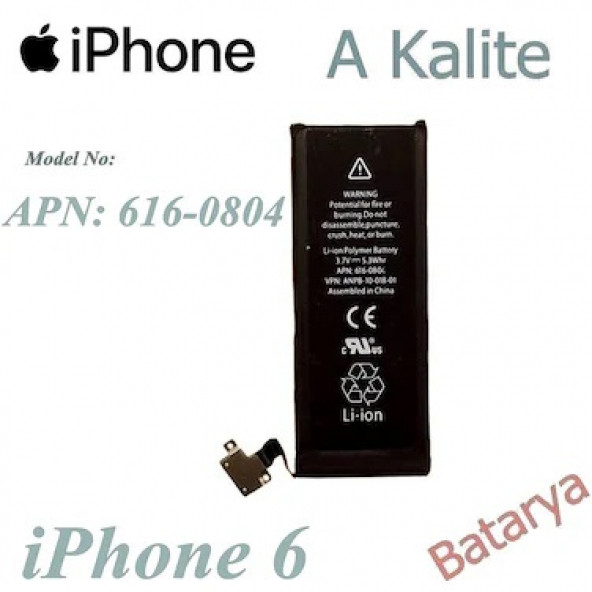 iPhone 6 Batarya APN 616-0804 Uyumlu Yedek Batarya - 1