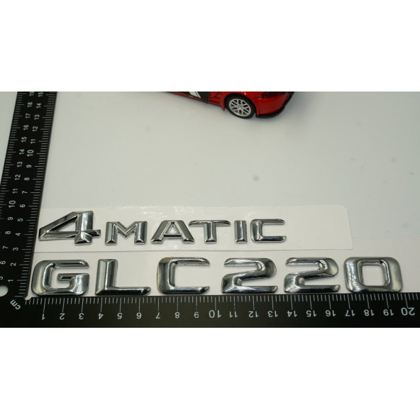 Benz GLC 220 4Matic Bagaj Krom Metal 3M 3D Yazı Logo - 4