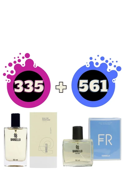 335 Edp Floral 50 ml Kadın Parfüm + 561 Edp Fresh 50 ml Erkek Parfüm Seti ürün görseli