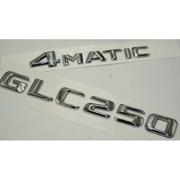 Benz GLC 250 4Matic Bagaj Krom Metal 3M 3D Yazı Logo - 3