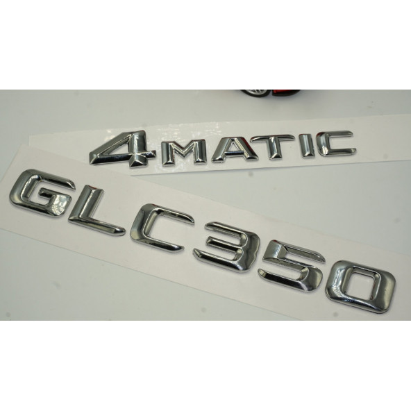 Benz GLC 350 4Matic Bagaj Krom Metal 3M 3D Yazı Logo - 3