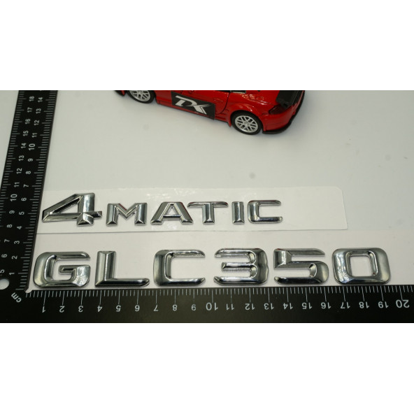 Benz GLC 350 4Matic Bagaj Krom Metal 3M 3D Yazı Logo - 4