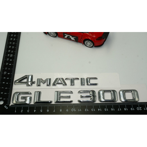 Benz GLE 300 4Matic Bagaj Krom Metal 3M 3D Yazı Logo - 4