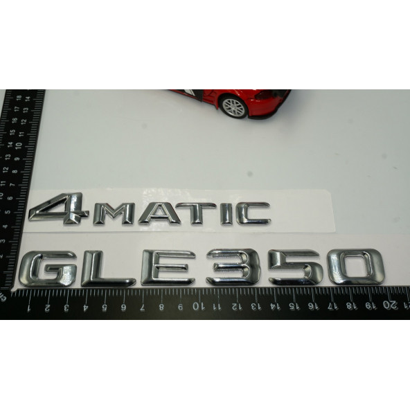 Benz GLE 350 4Matic Bagaj Krom Metal 3M 3D Yazı Logo - 4