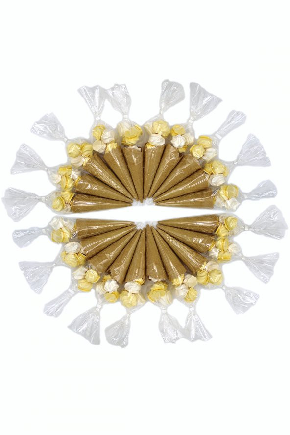 SÜT ÇOCUK Kornet Külah Beze 24 Adet SARI-BEYAZ - 4