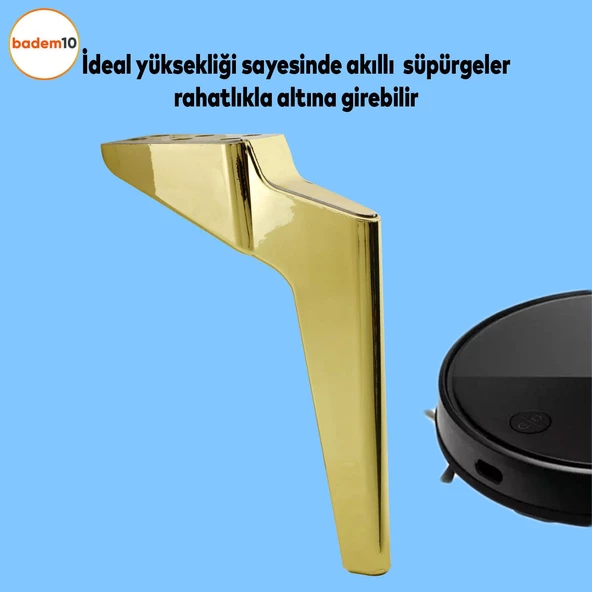 Logan Lüks Mobilya Kanepe Tv Ünitesi Koltuk Ayağı 23 Cm Gold Altın Konsol Ayakları - Resim 2