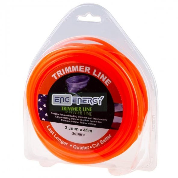 Energy Dörtköşe Turuncu Tırpan Misinası 3.3 mm 41 mt ürün görseli