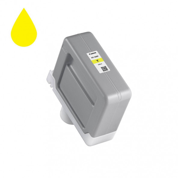 PlotterSarf Canon PFI-1300 Y (Yellow) Sarı Plotter Orijinal Mürekkep Kartuş 330 ml. (0814C001) - 2