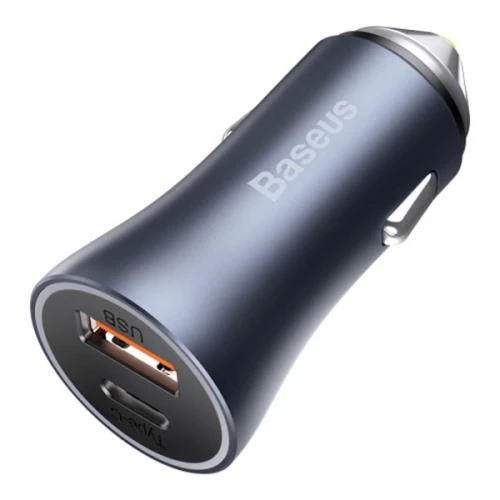Baseus Led Işıklı Ultra Hızlı Dual PD U+C 40W Araç Şarjı Araç Çakmaklık Şarjı Typc-e+Usb Girişli - 8