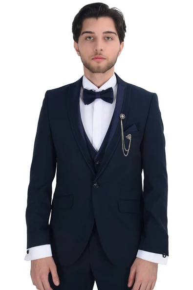 Cengiz İnler Armür Desen Kırlangıç Yaka Damatlık - 8