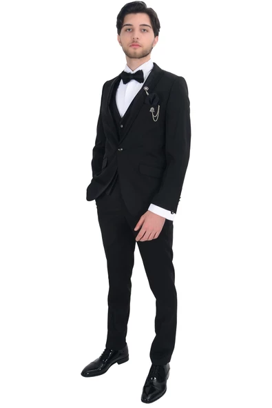 Cengiz İnler Armür Desen Kırlangıç Yaka Damatlık - 3