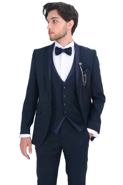 Cengiz İnler Armür Desen Kırlangıç Yaka Damatlık - 10