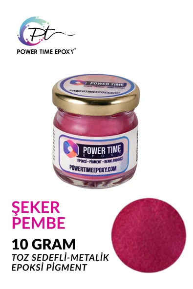 POWER TIME EPOXY Sedefli Metalik Toz Pigment Boya / Şeker Pembe / Epoksi Için ürün görseli 1