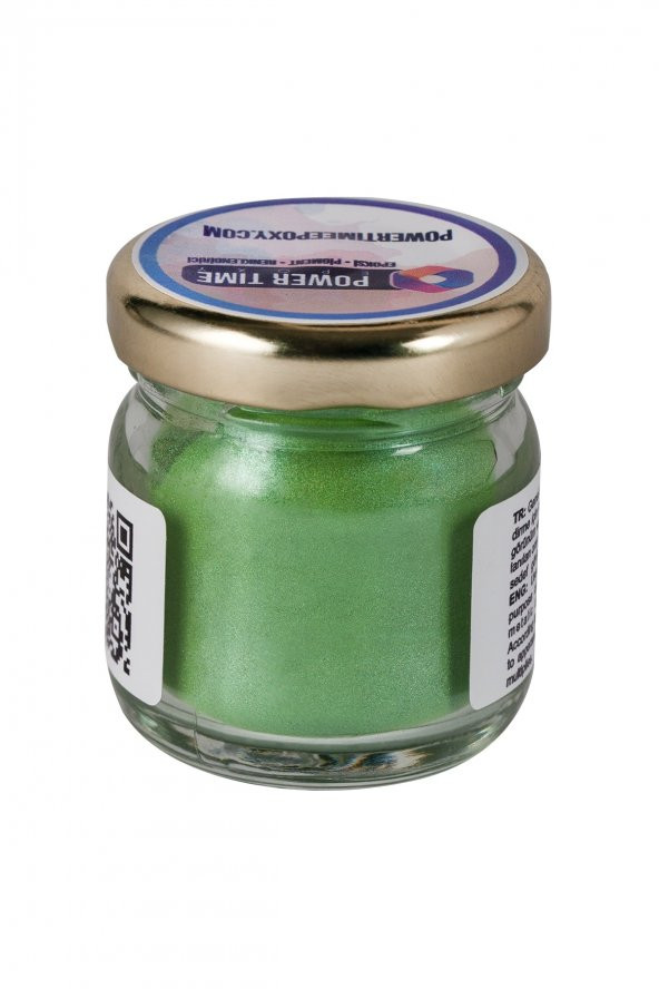 POWER TIME EPOXY Sedefli Metalik Toz Pigment Boya / Açık Yeşil / Epoksi Için - 2