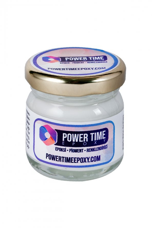 POWER TIME EPOXY Opak & Transparan Sıvı Pigment Boya / Beyaz / Epoksi Için