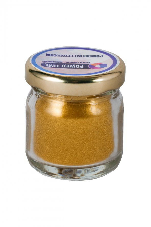 POWER TIME EPOXY Sedefli Metalik Toz Pigment Boya  Koyu Altın Deep Gold  Epoksi Için - 3