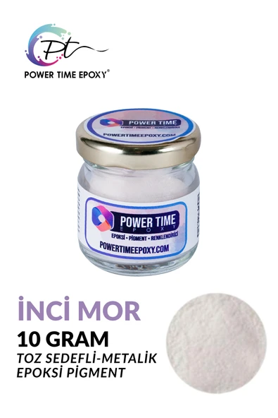 POWER TIME EPOXY Sedefli Metalik Toz Pigment Boya / Inci Mor / Epoksi Için ürün görseli 1