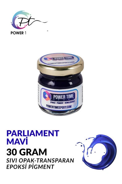 POWER TIME EPOXY Opak & Transparan Sıvı Pigment Boya / Parliament Mavi / Epoksi Için ürün görseli 1