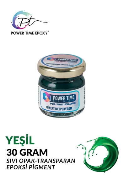 POWER TIME EPOXY Opak & Transparan Sıvı Pigment Boya / Yeşil / Epoksi Için ürün görseli 1
