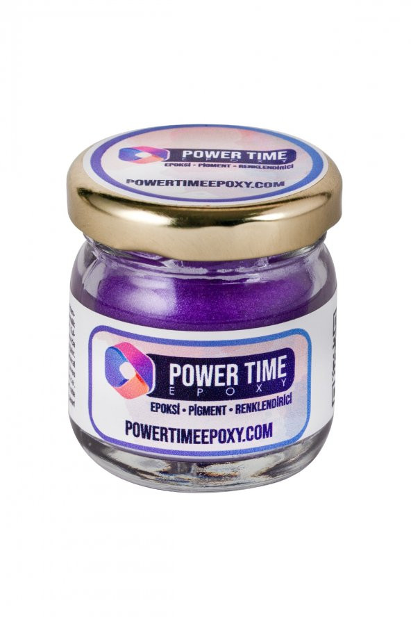 POWER TIME EPOXY Sedefli Metalik Toz Pigment Boya / Menekşe Mor / Epoksi Için