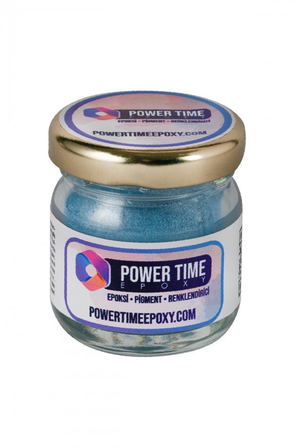 POWER TIME EPOXY Sedefli Metalik Toz Pigment Boya / Turkuaz / Epoksi Için