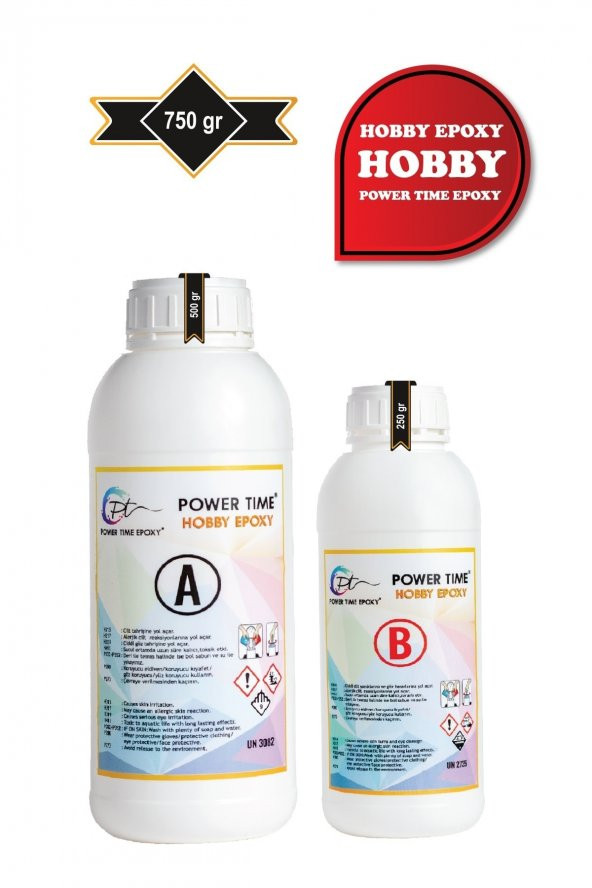 POWER TIME EPOXY 750 gram Hobby Epoxy/ Şeffaf Epoksi Reçine Ince Döküm