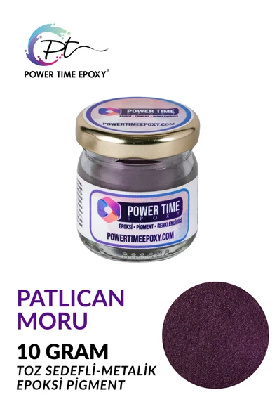 POWER TIME EPOXY Sedefli Metalik Toz Pigment Boya / Patlıcan Moru / Epoksi Için ürün görseli 1