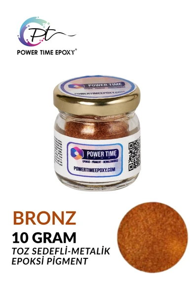 POWER TIME EPOXY Sedefli Metalik Toz Pigment Boya / Bronz / Epoksi Için ürün görseli 1