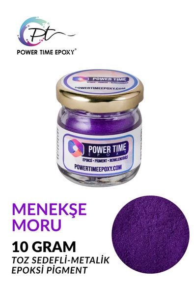 POWER TIME EPOXY Sedefli Metalik Toz Pigment Boya / Menekşe Mor / Epoksi Için ürün görseli 1