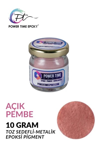 POWER TIME EPOXY Sedefli Metalik Toz Pigment Boya / Açık Pembe / Epoksi Için ürün görseli 1