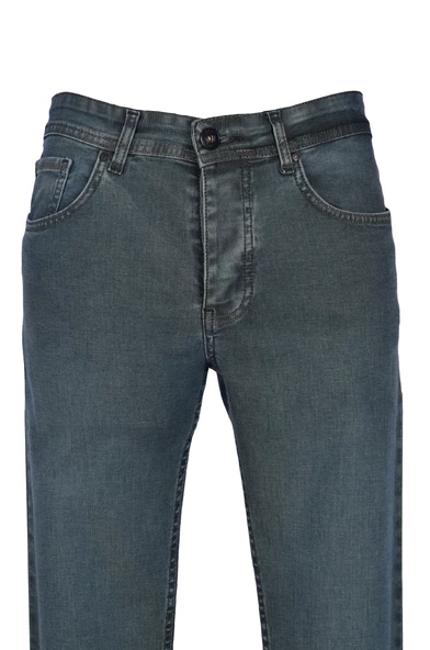 Cengiz İnler Düğmeli 5 Cep Slim Fit Erkek Kot Pantolon - 12