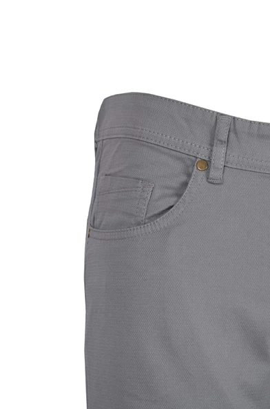 Cengiz İnler Fermuarlı 5 Cep Slim Fit Armürlü Erkek Kanvas Pantolon - 6