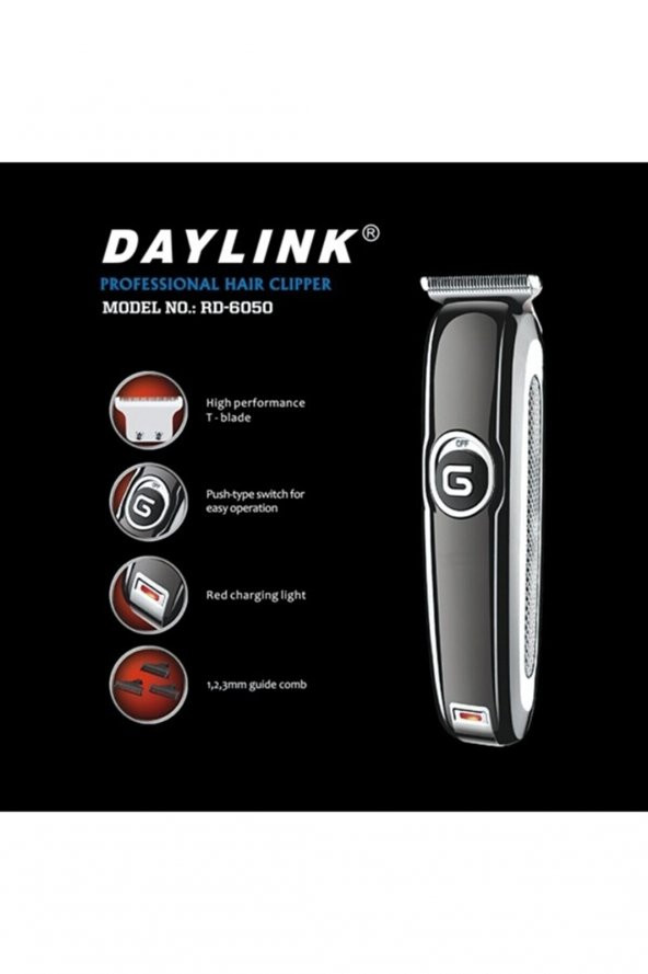 Daylink Güçlendirilmiş T Bıçaklı Turbo Güçlü Saç Sakal Tıraş Makinesi - 1
