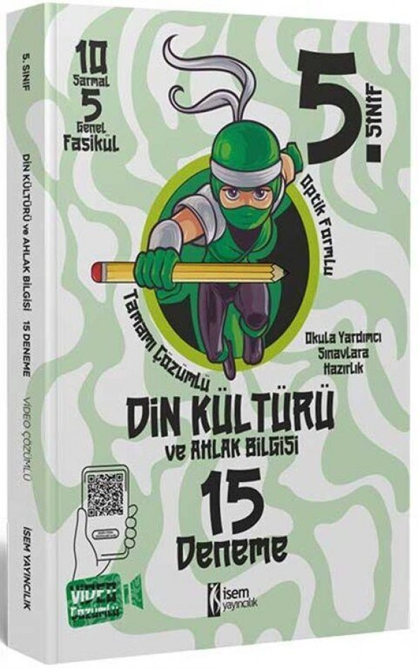 5. Sınıf Din Kültürü ve Ahlak Bilgisi 15 Deneme İsem Yayınları