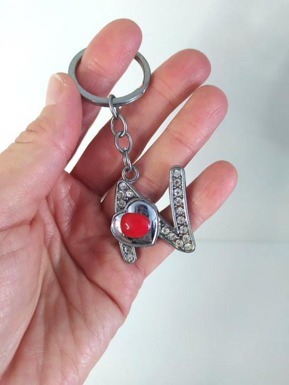 Anahtarlık Harf Kalp Anahtarlık Çanta Araba Cüzdan Süsü Aksesuar - 2