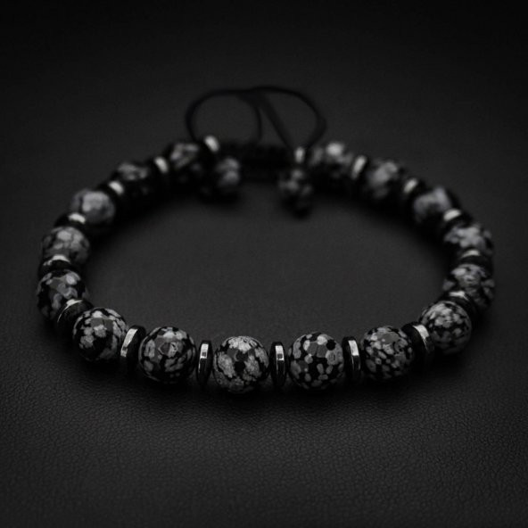 Alnis Atelier Obsidyen Doğaltaş Erkek Bileklik - 3