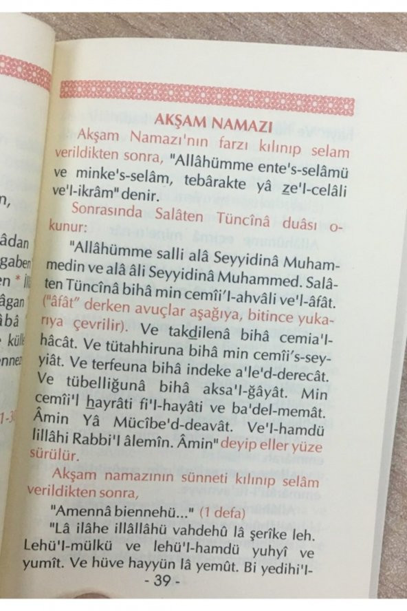 Transkriptli Namaz Tesbihatı Ve Dualar, Cep Boy, 8x12 Cm. Şamua Kağıt, Kervan Yayın - Resim 3