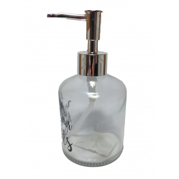 CAM SIVI SABUNLUK,YAZILI MODEL 300ML 7,6X15,5CM - Resim 3