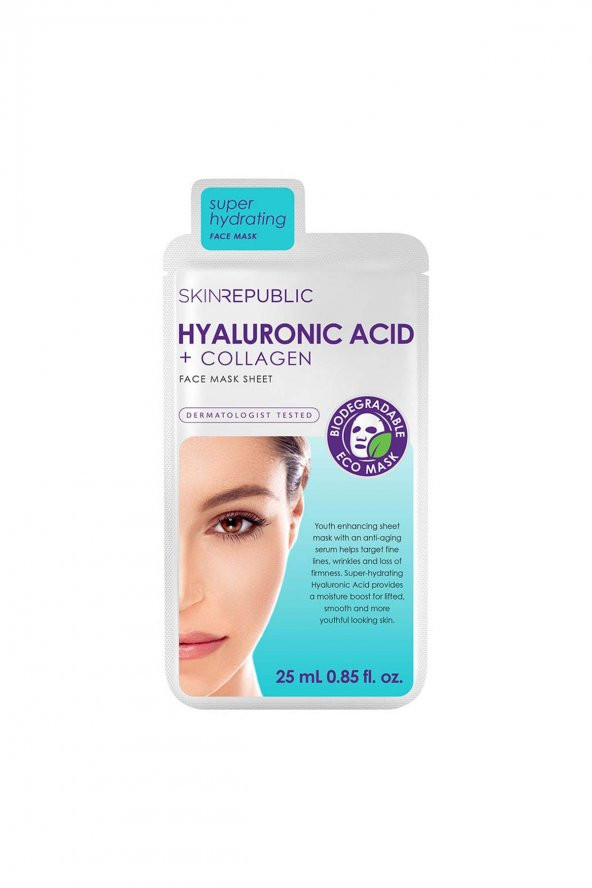 Hyalüronik Asit + Kolajen  Yüz Maskesi