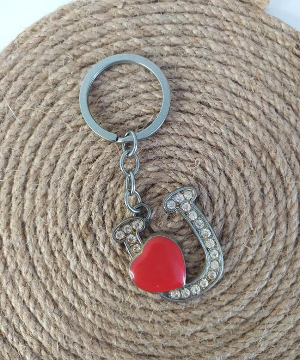 Anahtarlık Harf Kalp Anahtarlık Çanta Araba Cüzdan Süsü Aksesuar