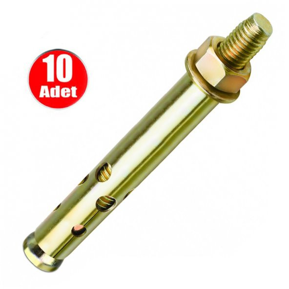 Aletçantam Uzun Çelik Dübel Gömlekli 10x110 (12mm) -10 adet