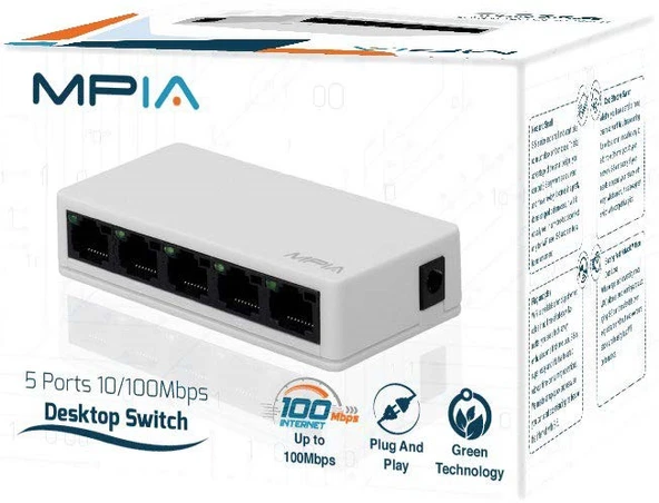 Concord Mpıa S5 5 Ports 10100mbps Desktop Switch - 2