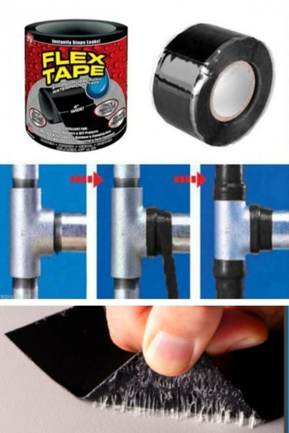 Flex Tape Suya Dayanıklı Su Geçirmez Sızdırmaz Tamir Bandı - 5