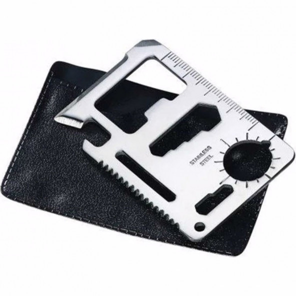 Pratik Çelik Acil Durum Kartı Survival Kit (11 in 1)