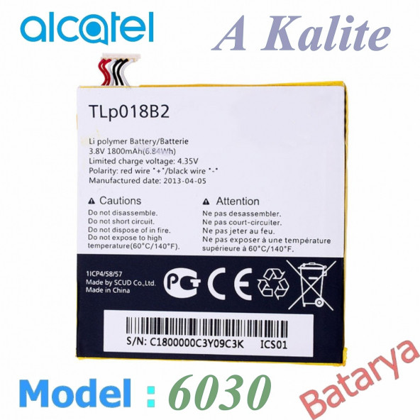 Alcatel 6030 / Ot-7025 Batarya One Touch Idol Ot 6030D 6030X 6030