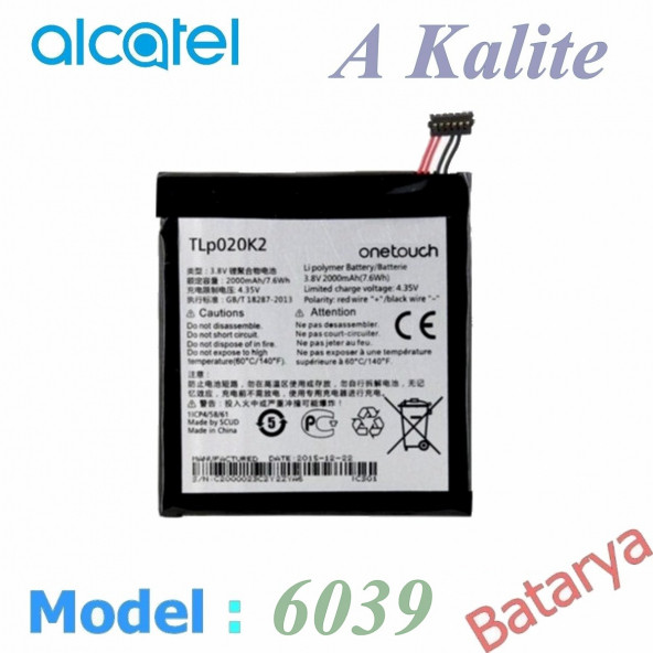 Alcatel 6039 / Tlp020K2 Batarya One Touch İdol 3 - 4.7 Pil Batarya