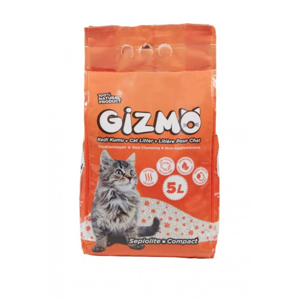 Gizmo Compact İnce Taneli Kedi Kumu 5 L