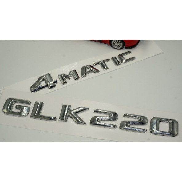 Benz GLK 220 4Matic Bagaj Krom Metal 3M 3D Yazı Logo - Resim 3